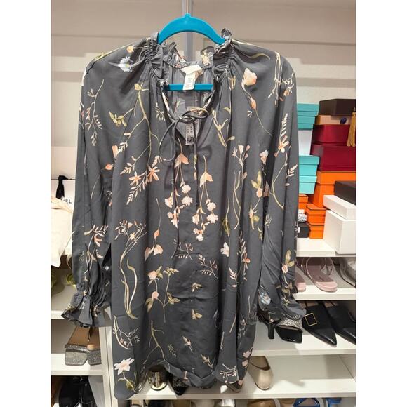 H&M printed long sleeve dress NWT xs - Picture 1 of 3